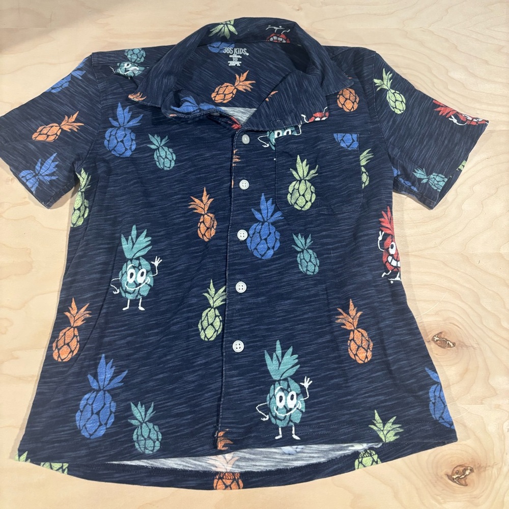 365 Kids Floral Pattern Shirt-size medium 10
